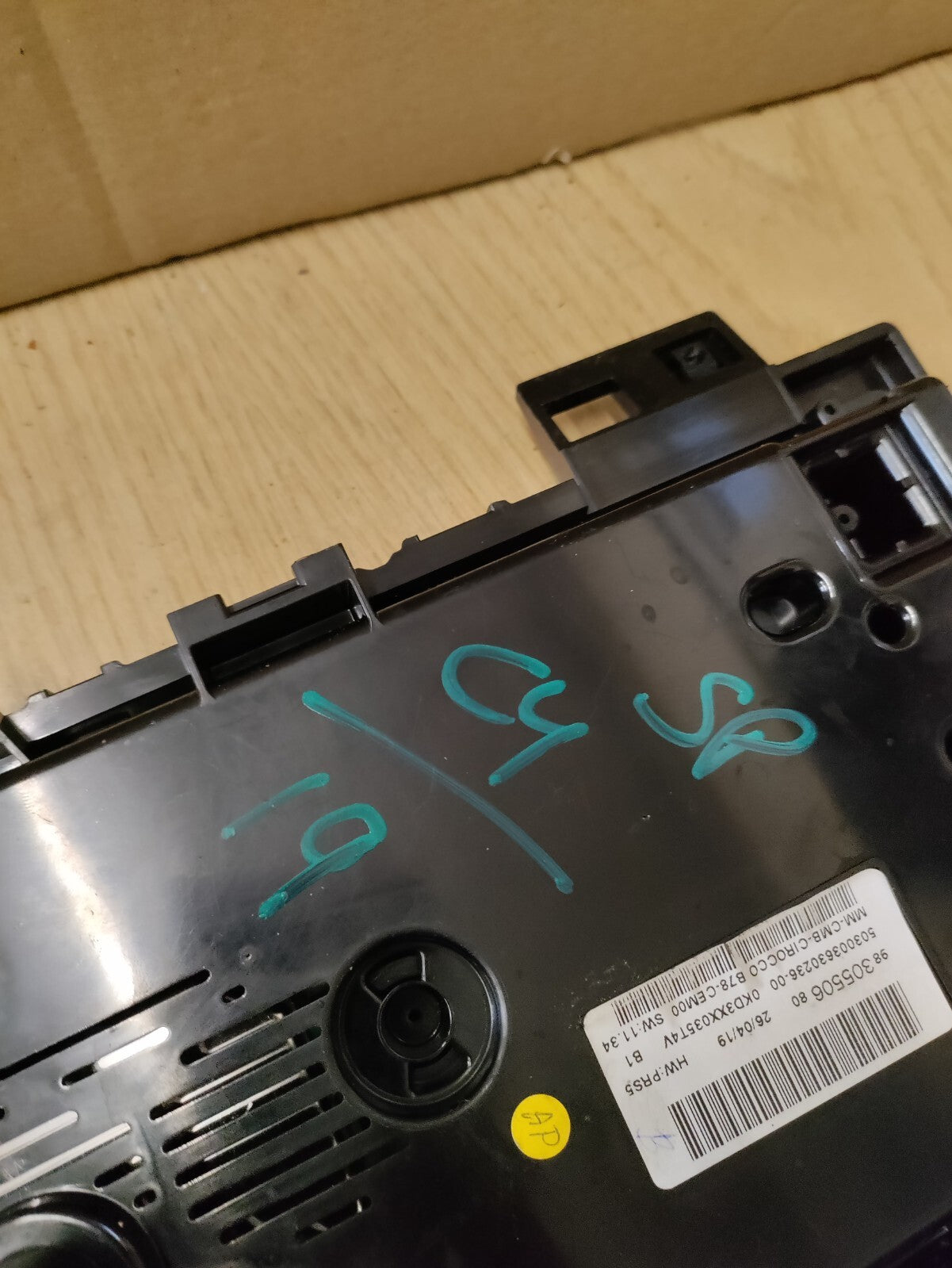 2019 CITROEN C4 GRAND SPACE TOURER INSTRUMENT CLUSTER SPEEDOMETER 9830550680