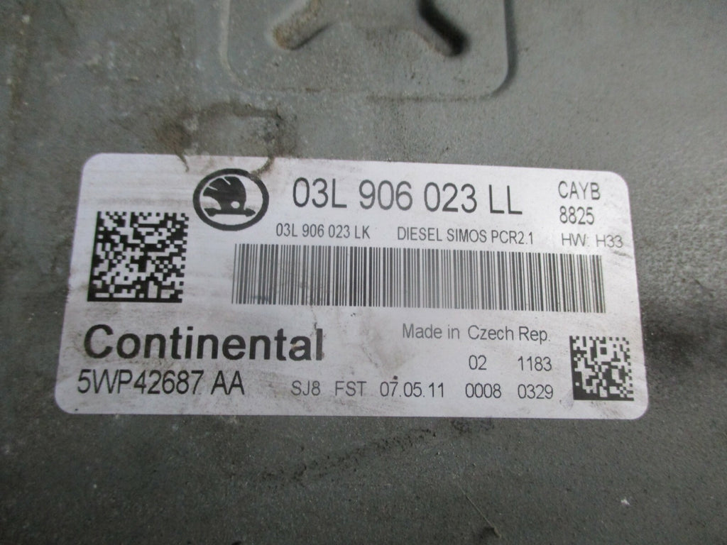 SKODA ROOMSTER 5J 2011 1.6 DIESEL 90 ECU ENGINE CONTROL UNIT MODULE 03L906023LL