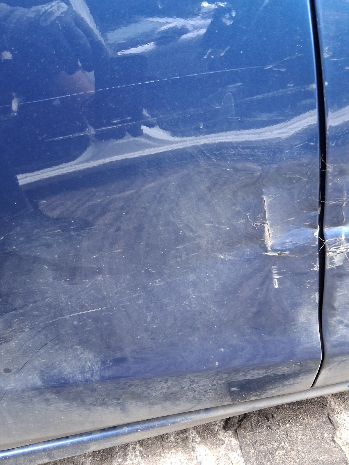 2010 FORD FIESTA MK7 OSR DRIVER SIDE REAR RIGHT COMPLETE DOOR OCEAN BLUE