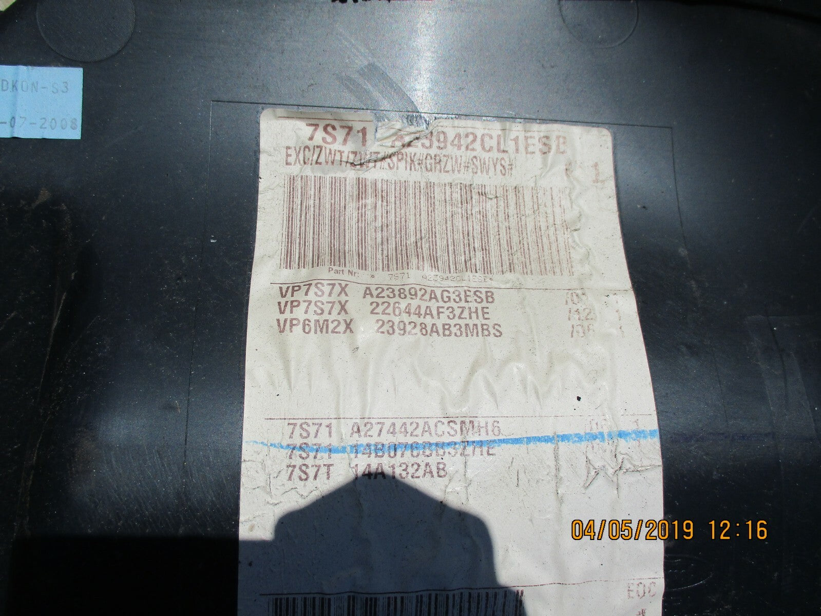 FORD MONDEO MK4 OSF DRIVER SIDE FRONT DOOR CARD 7S71A27442AC