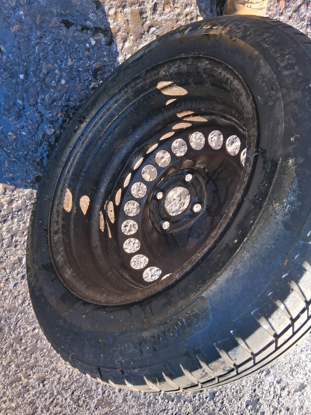 2008 VAUXHALL CORSA D 15 INCH STEEL WHEEL WITH TYRE 185/65R15