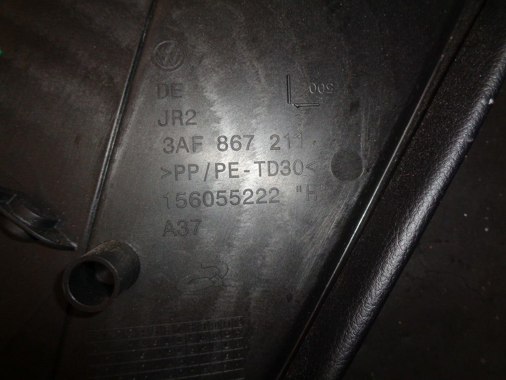 VW VOLKSWAGEN PASSAT ESTATE B7 2014 NSR PASSENGER REAR DOOR DOOR CARD 3AF867211