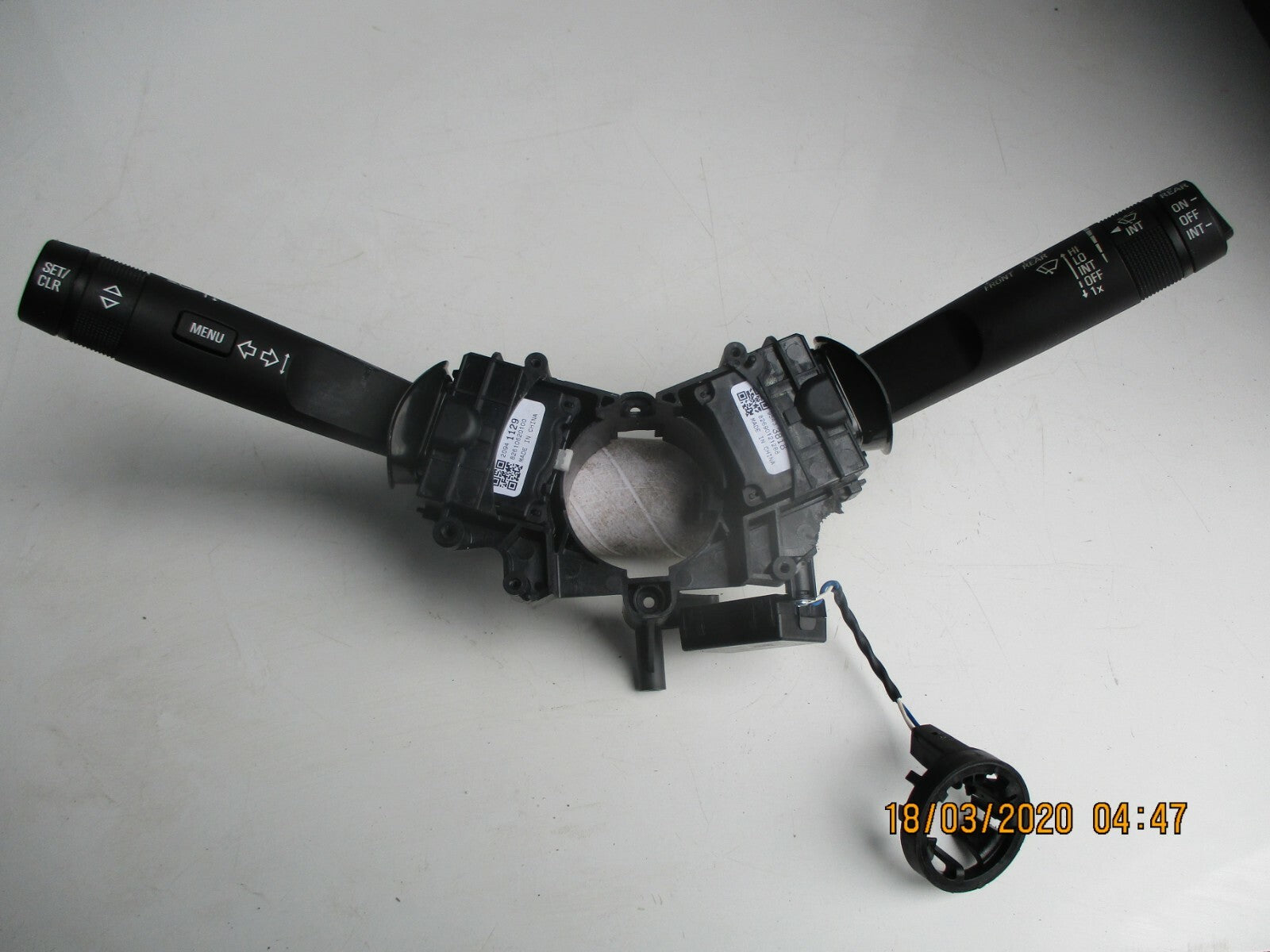 VAUXHALL CORSA E 2016 INDICATOR WIPER CONTROL SWITCH STALK 20941129 95433818