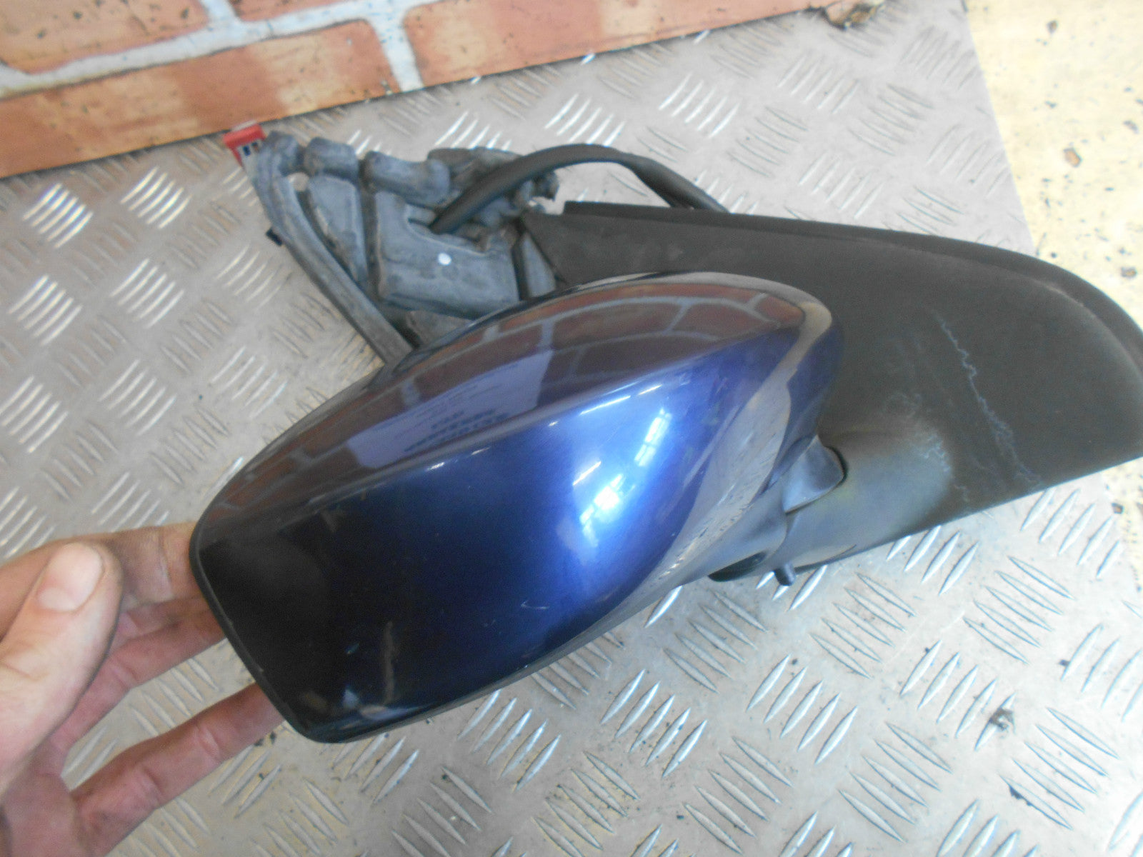 FIAT STILO 192 2002 OS DRIVER SIDE ELECTRIC DOOR WING MIRROR BLUE