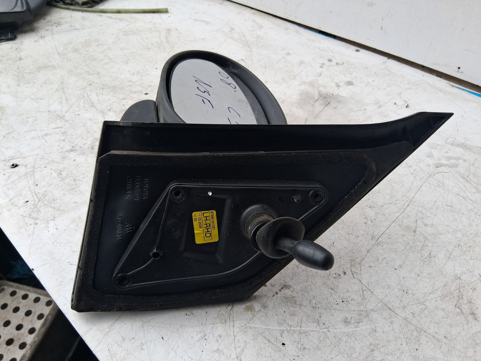 2008 CITROEN C1 MK1 NSF PASSENGER SIDE FRONT MANUAL WING MIRROR RED 879400H020