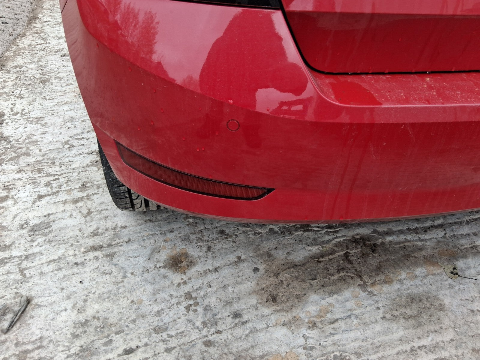 2019 SKODA FABIA MK3 NJ HATCHBACK COMPLETE REAR BUMPER RED