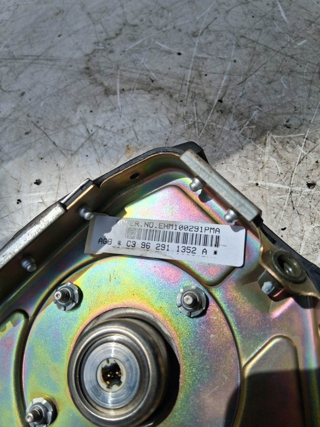 1996 MG F DRIVER'S STEERING WHEEL AIRBAG EHM100291PMA