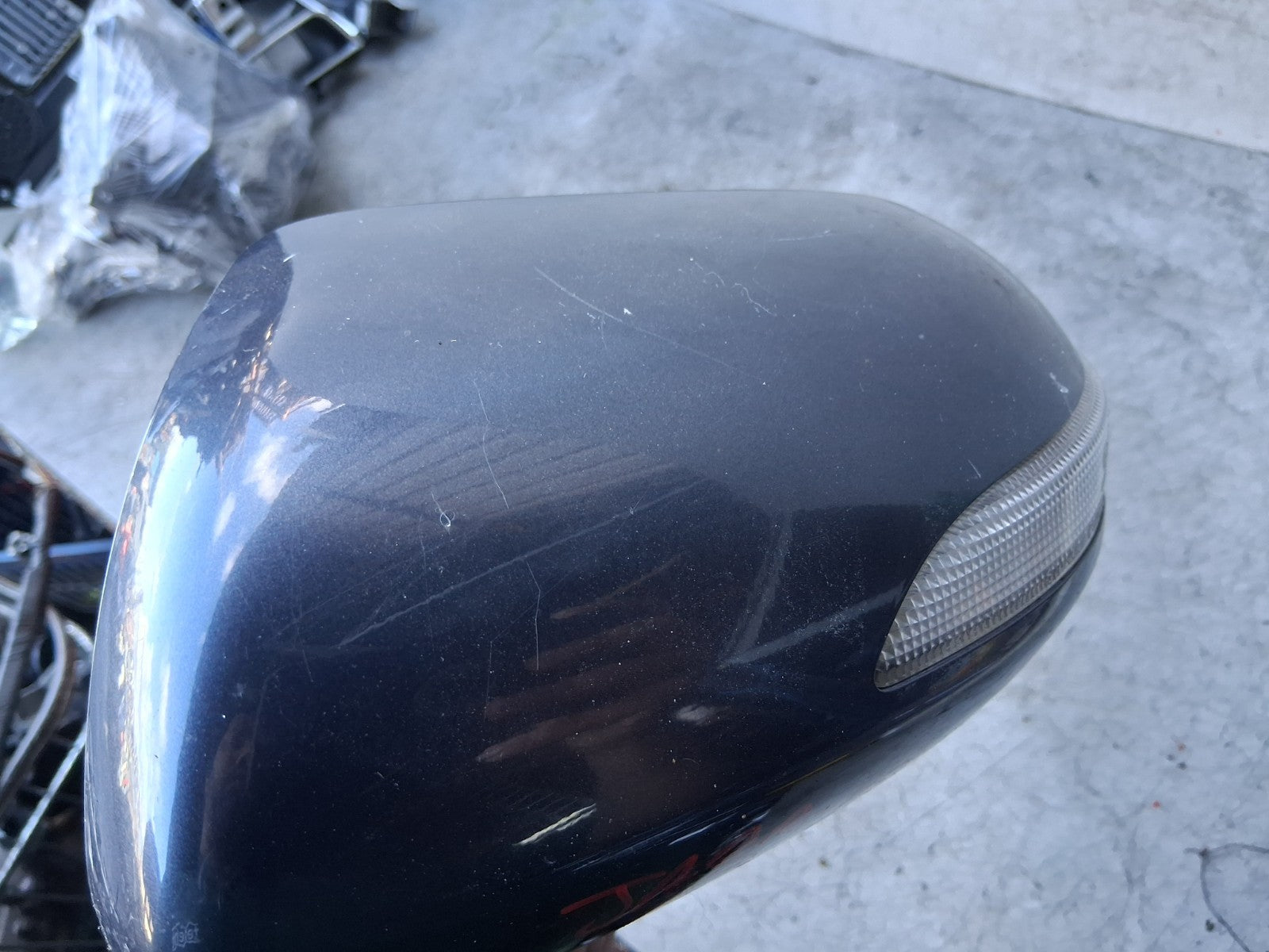 2007 HONDA JAZZ MK2 NSF PASSENGER SIDE FRONT LEFT POWER FOLD WING MIRROR BLUE