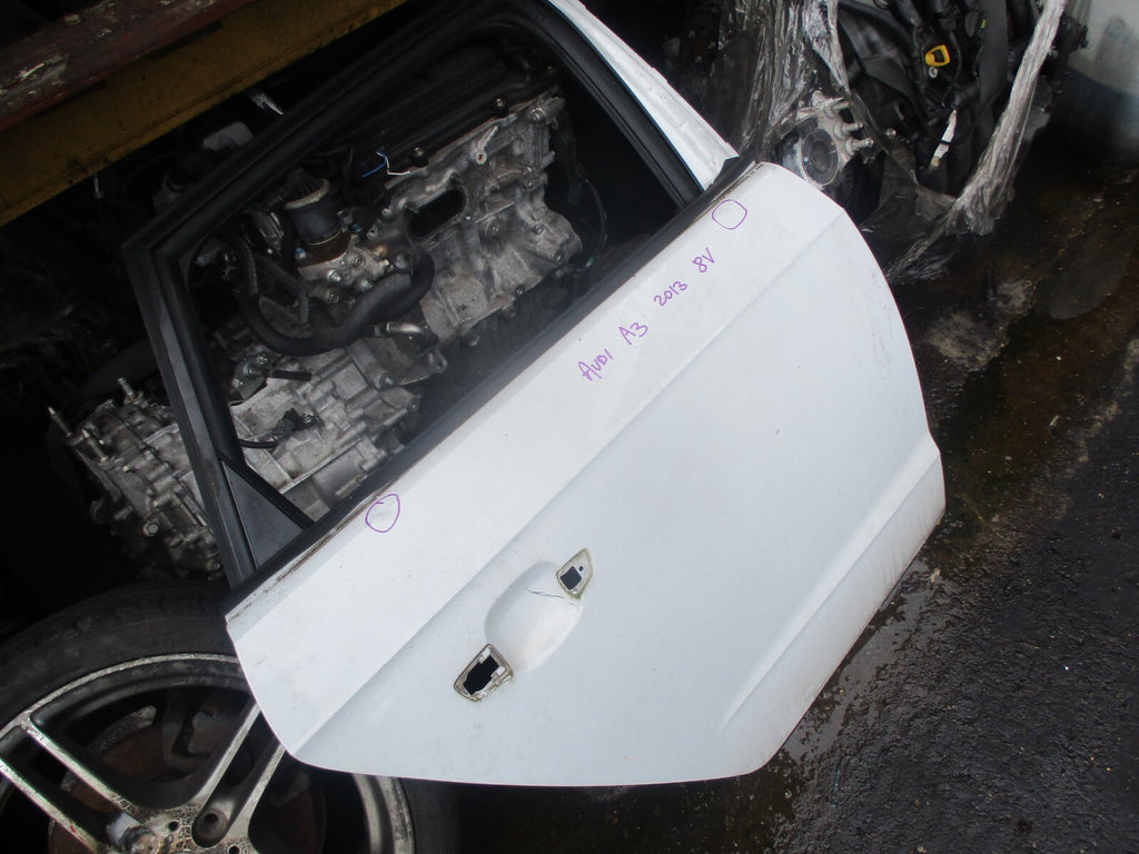 AUDI A3 8V 2013 OSR DRIVER SIDE REAR BARE DOOR WHITE