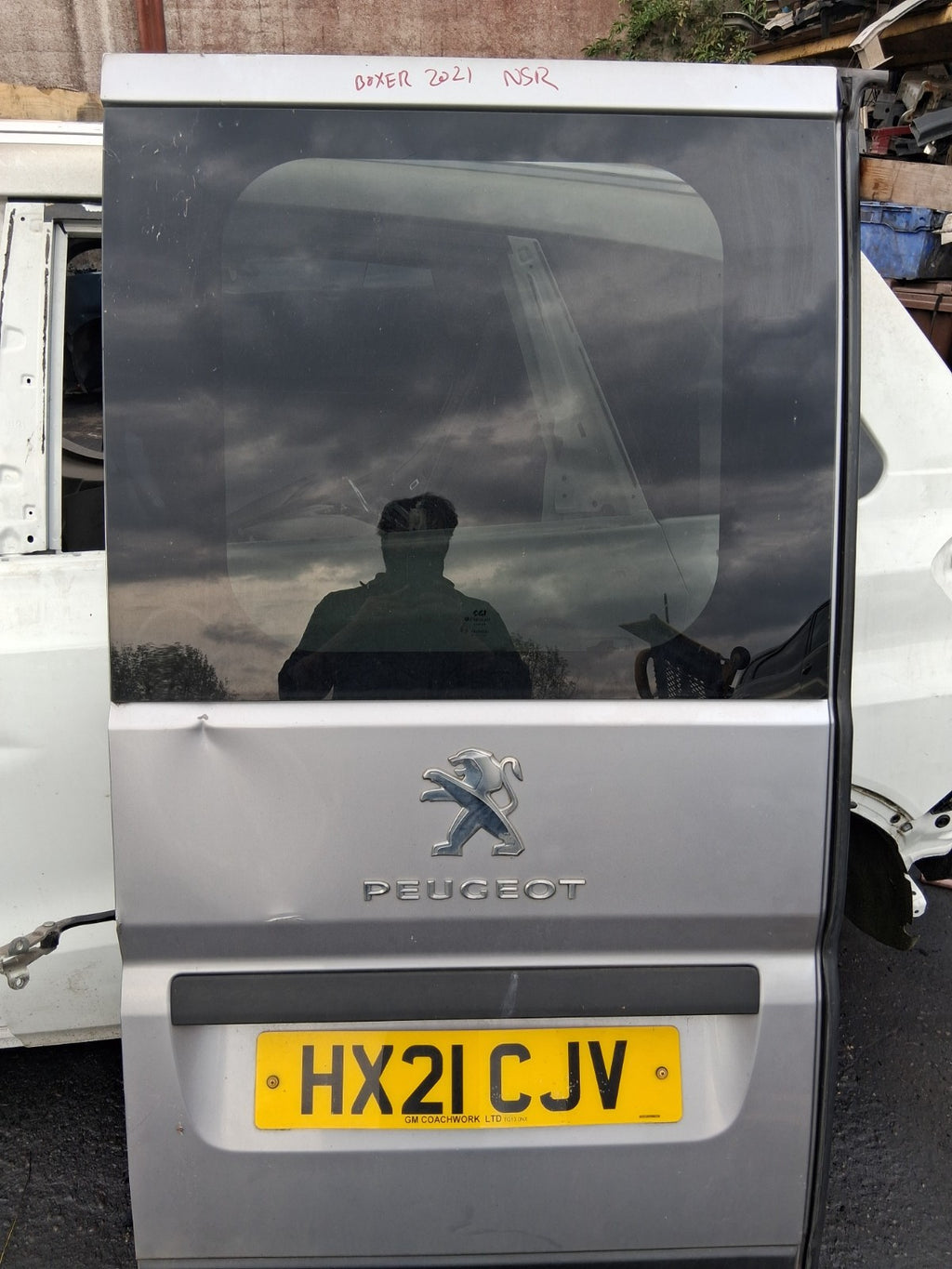 2021 PEUGEOT BOXER MK3 SWB NSR PASSENGER SIDE REAR LEFT COMPLETE DOOR GREY