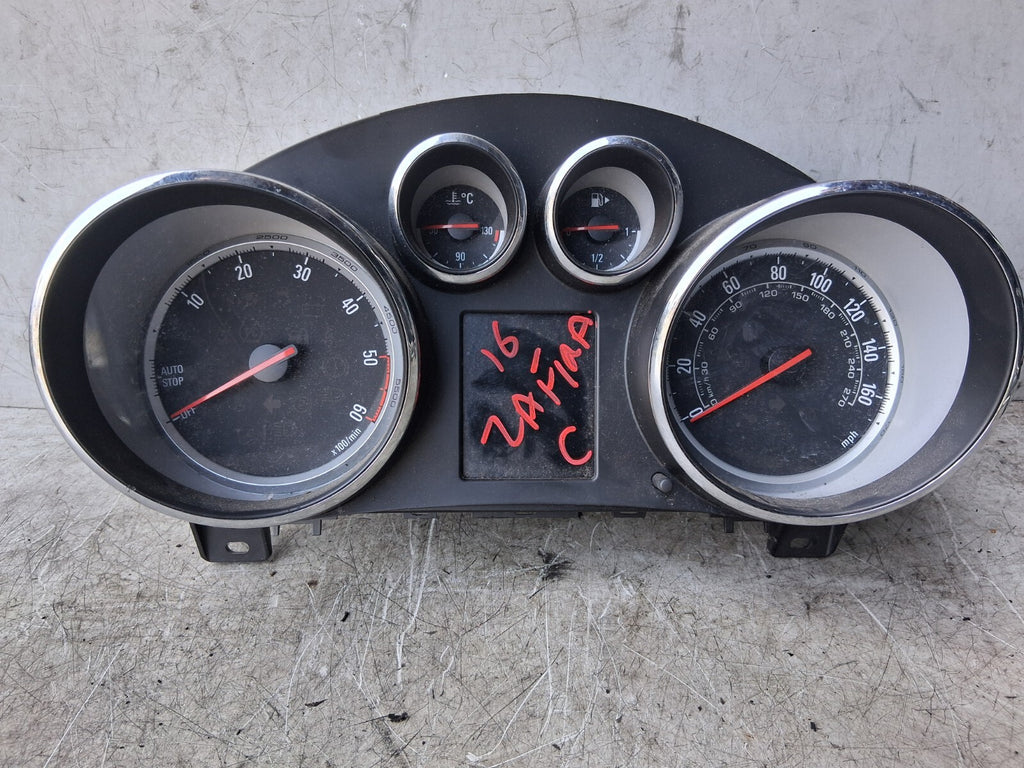 VAUXHALL ZAFIRA C 2016 1.6 DIESEL SPEEDO SPEEDOMETER INSTRUMENT CLUSTER 13460586