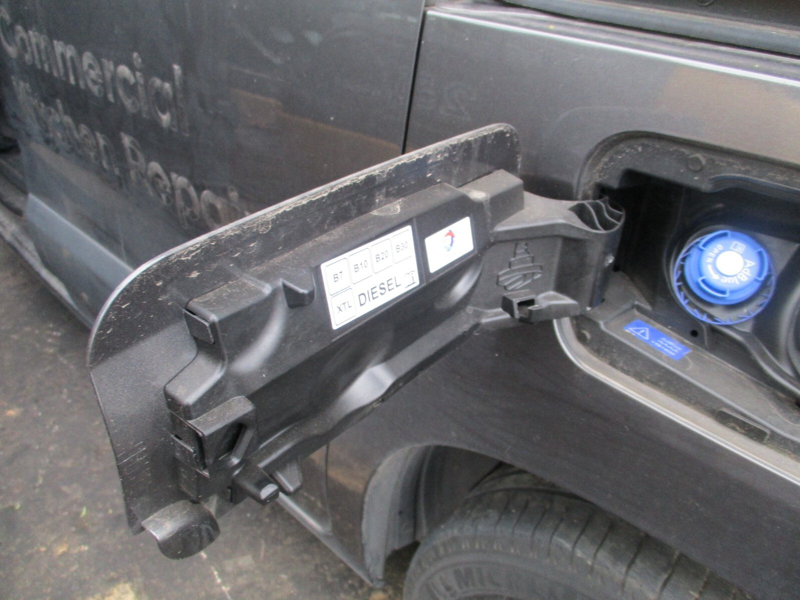 PEUGEOT PARTNER MK3 2022 FUEL FILLER FLAP COVER GREY PLATINUM EVL