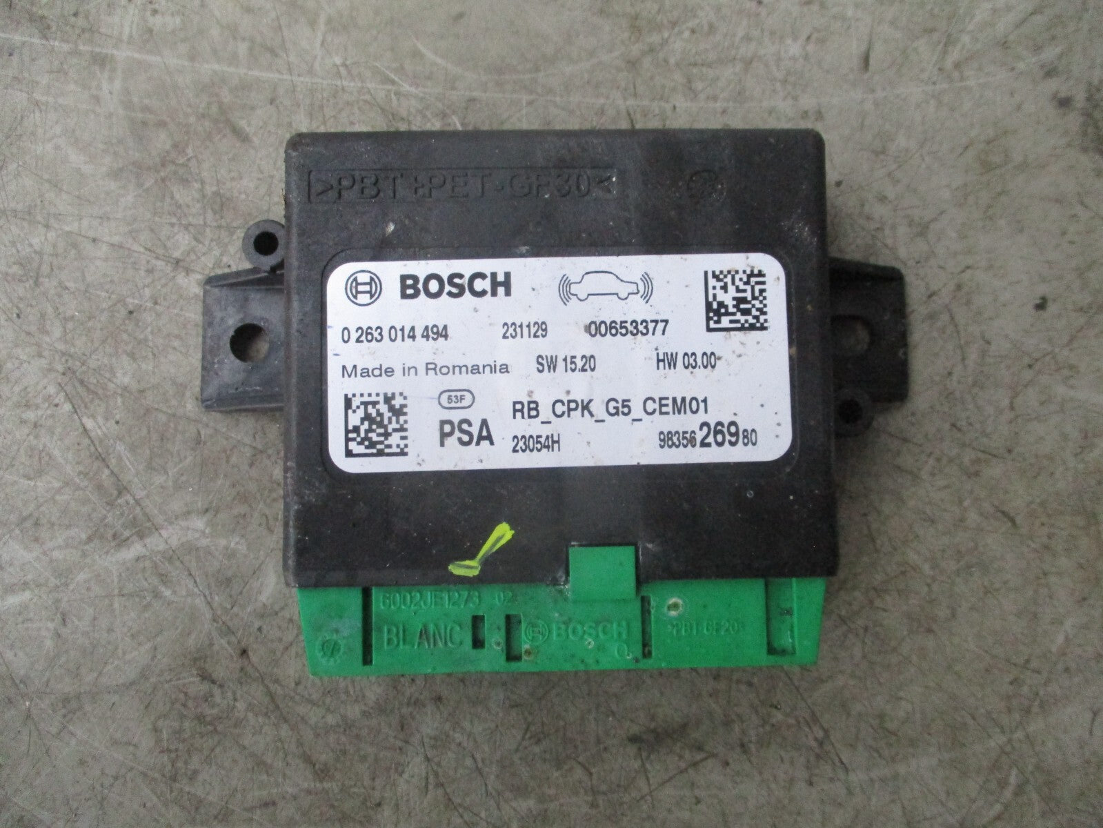 2023 VAUXHALL GRANDLAND PDC PARKING DISTANCE CONTROL MODULE UNIT 0263014494