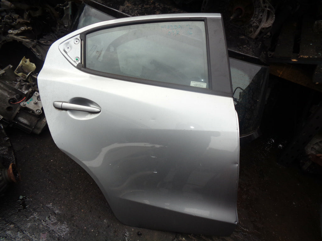 MAZDA 2 DJ MK3 2015 OSR DRIVER SIDE REAR DOOR GREY