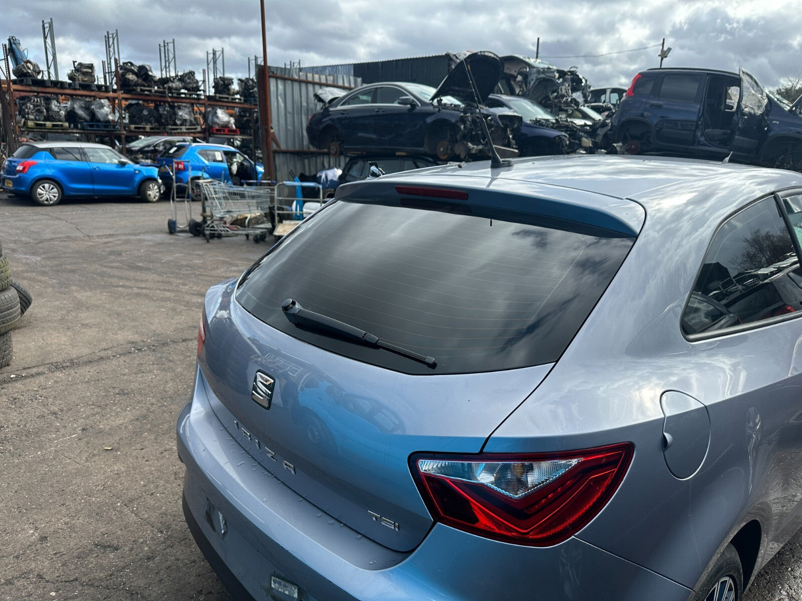 2016 SEAT IBIZA MK4 3 DOOR REAR BOOTLID HATCHBACK BOOTLID LY7H AKOYA SILVER