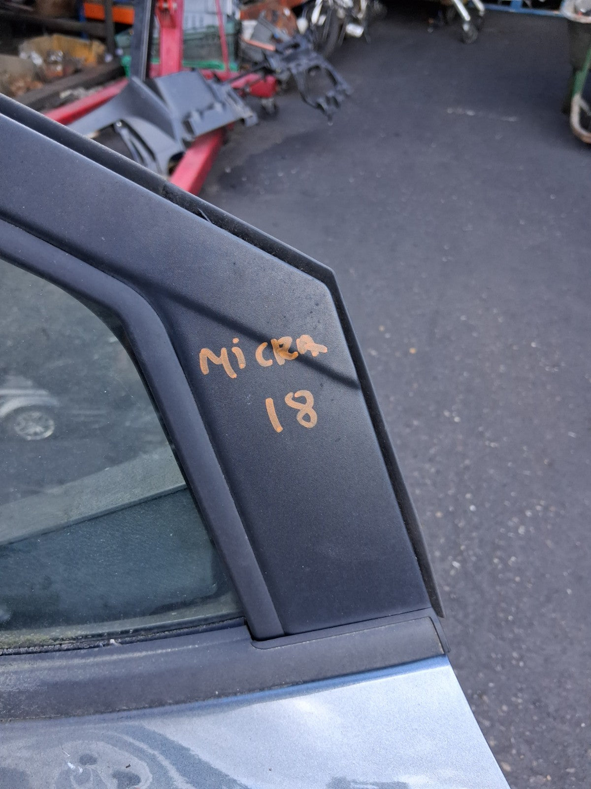 2018 NISSAN MICRA K14 OSF DRIVER SIDE FRONT COMPLETE DOOR GREY TITANIUM KPN