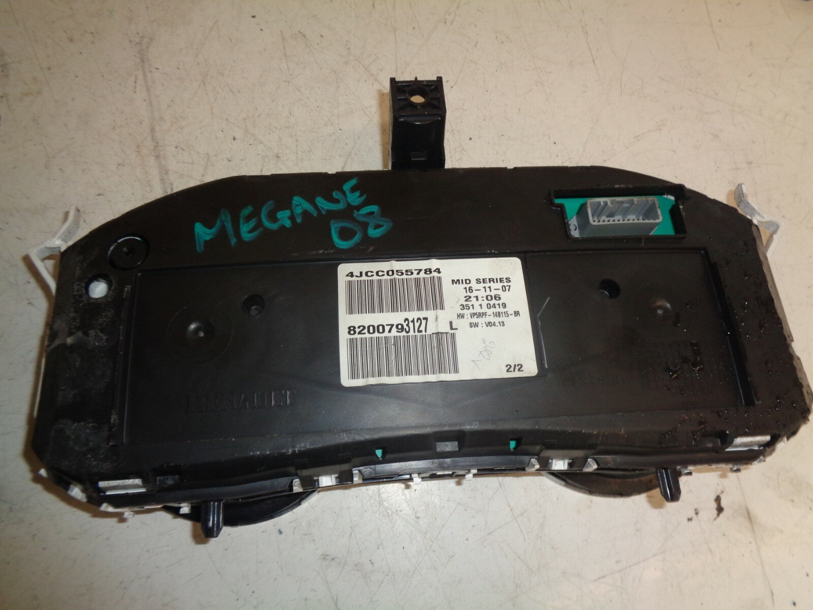 RENAULT MEGANE MK2 2008 1.9 DCI SPEEDOMETER INSTRUMENT CLUSTER 8200793127