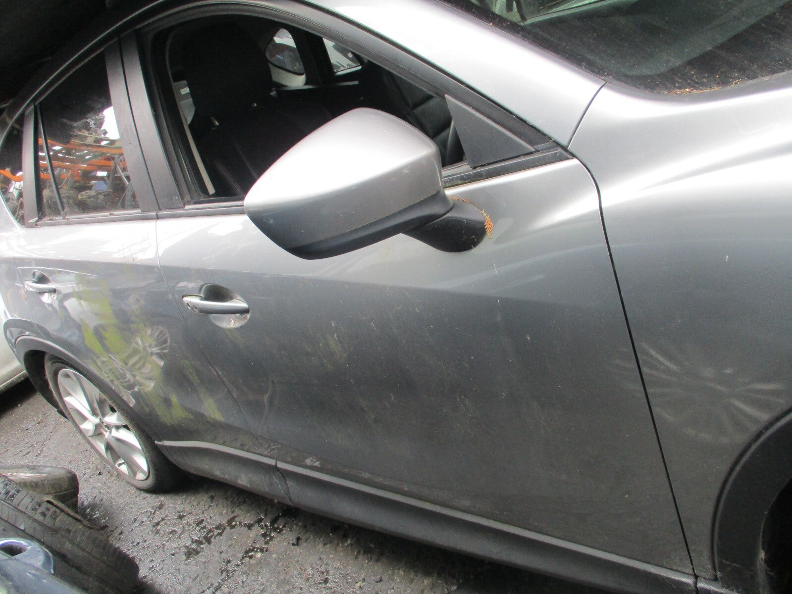 2013 MAZDA CX 5 MK1 OSF DRIVER SIDE FRONT BARE DOOR LIQUID SILVER P38