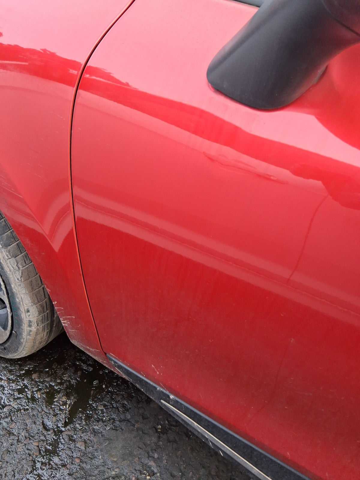2013 RENAULT CLIO X98 MK4 NSF PASSENGER SIDE FRONT LEFT BARE DOOR RED