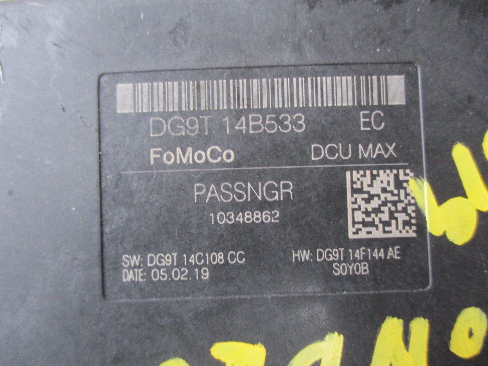 FORD MONDEO MK5 2019 PASSENGER SIDE FRONT DOOR CONTROL MODULE DG9T14B533