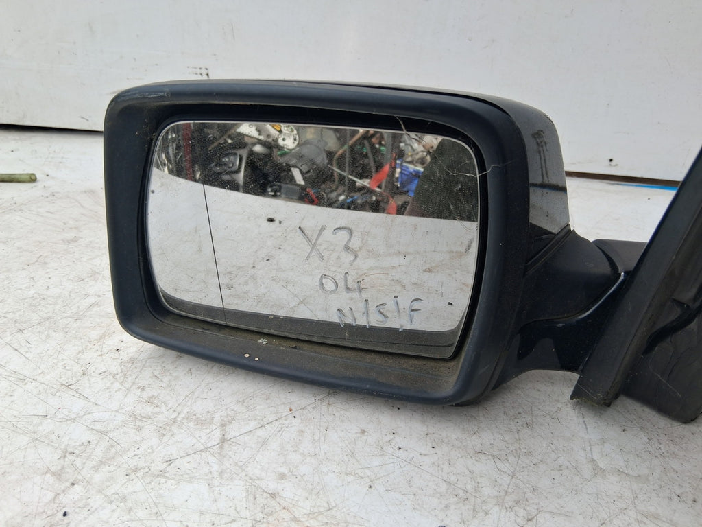 2004 BMW X3 E83 NSF PASSENGER SIDE FRONT ELECTRIC WING MIRROR BLACK