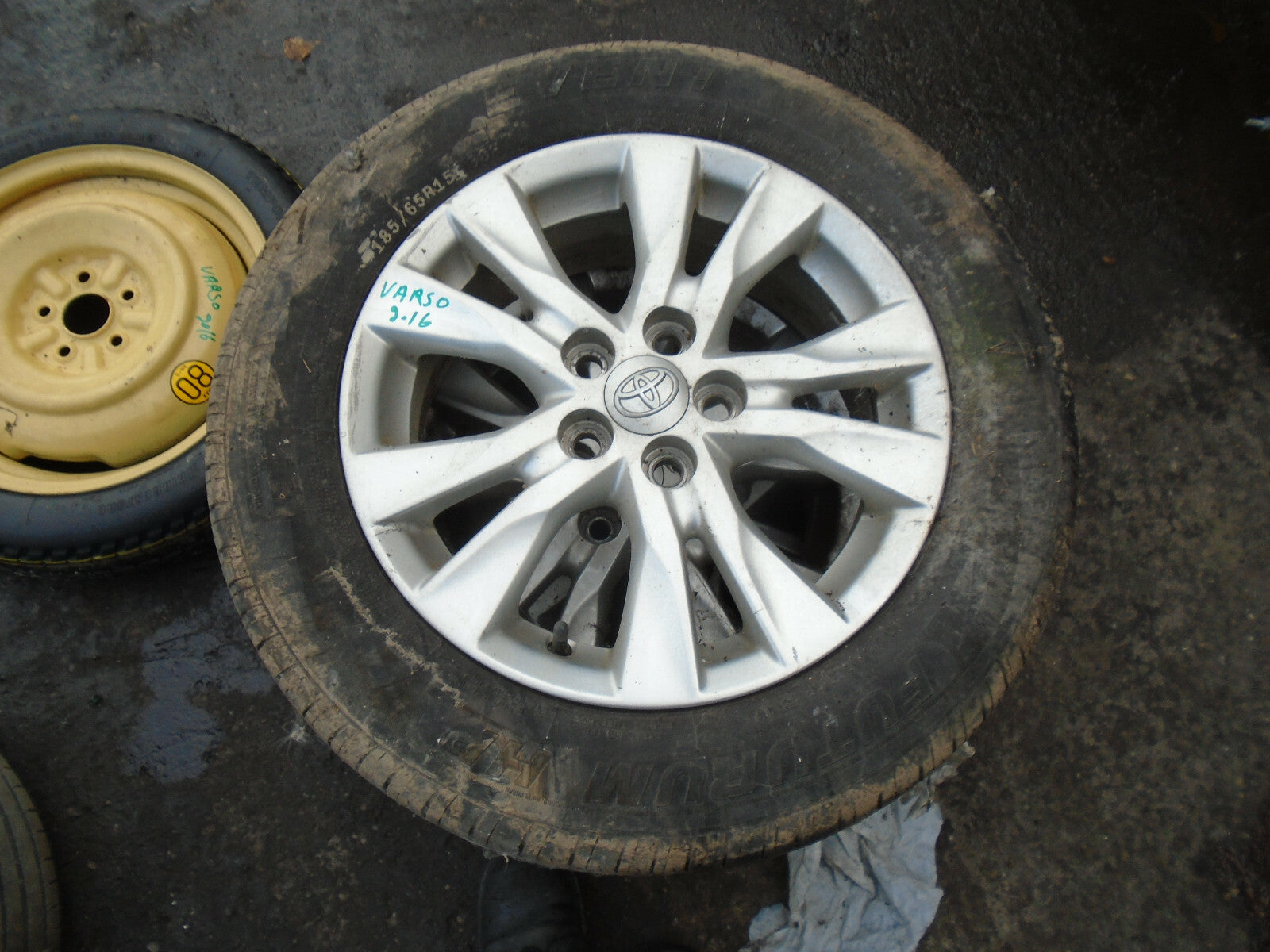 TOYOTA VERSO 2016 15 INCH SINGLE ALLOY WHEEL WITH TYRE 185/65R15