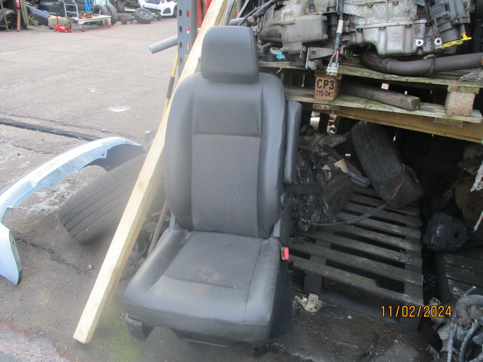 VAUXHALL VIVARO MK3 2021 OSF DRIVER SIDE FRONT COMPLETE SEAT HALF LEATHER