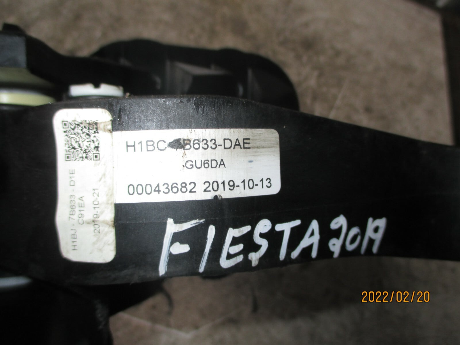 FORD ECOSPORT 2018 1.0 PETROL CLUTH PEDAL BOX H1BC7B633DAE