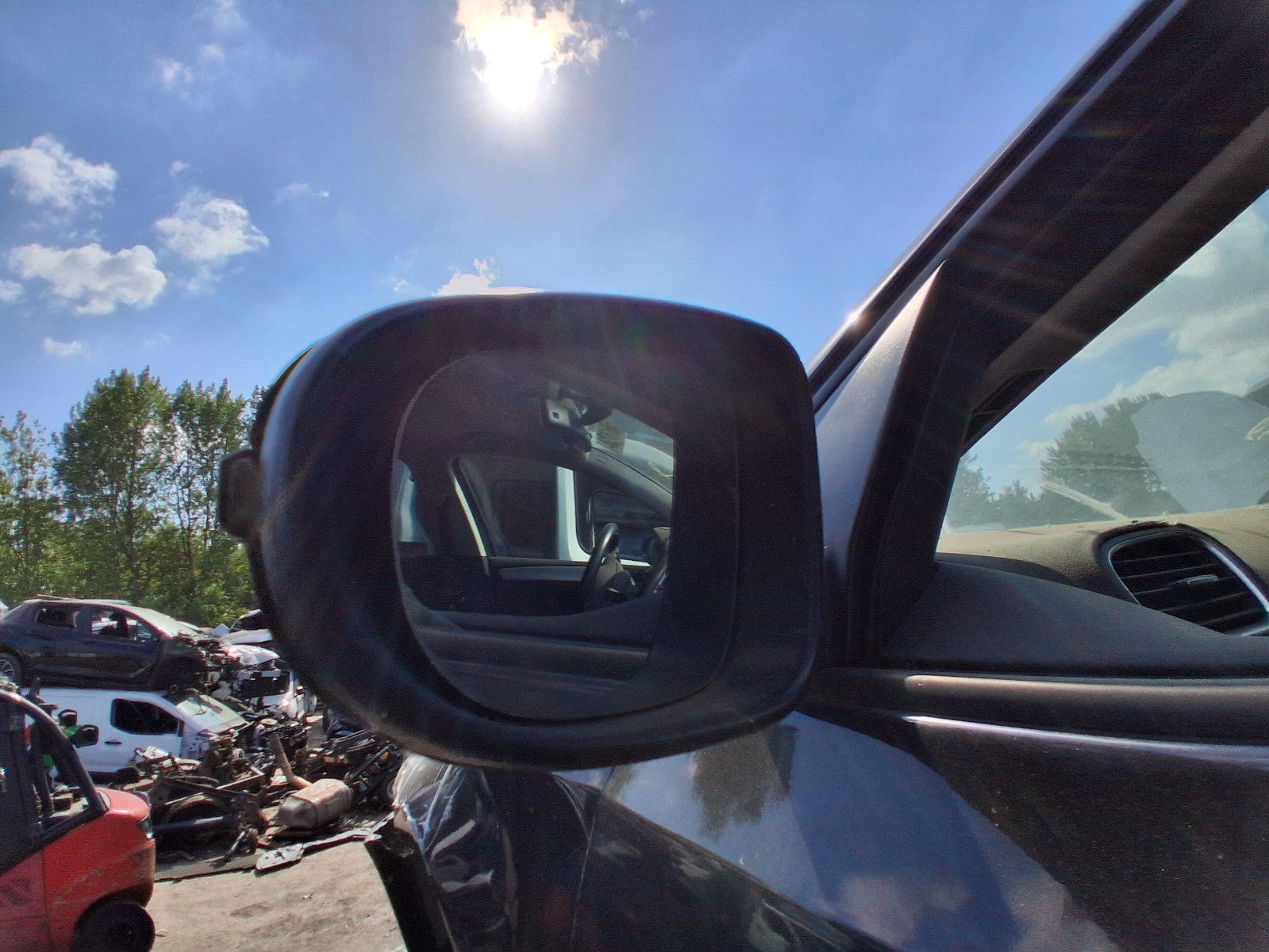 2012 VW VOLKSWAGEN GOLF MK6 NSF PASSENGER SIDE POWER FOLD WING MIRROR BLACK LC9X