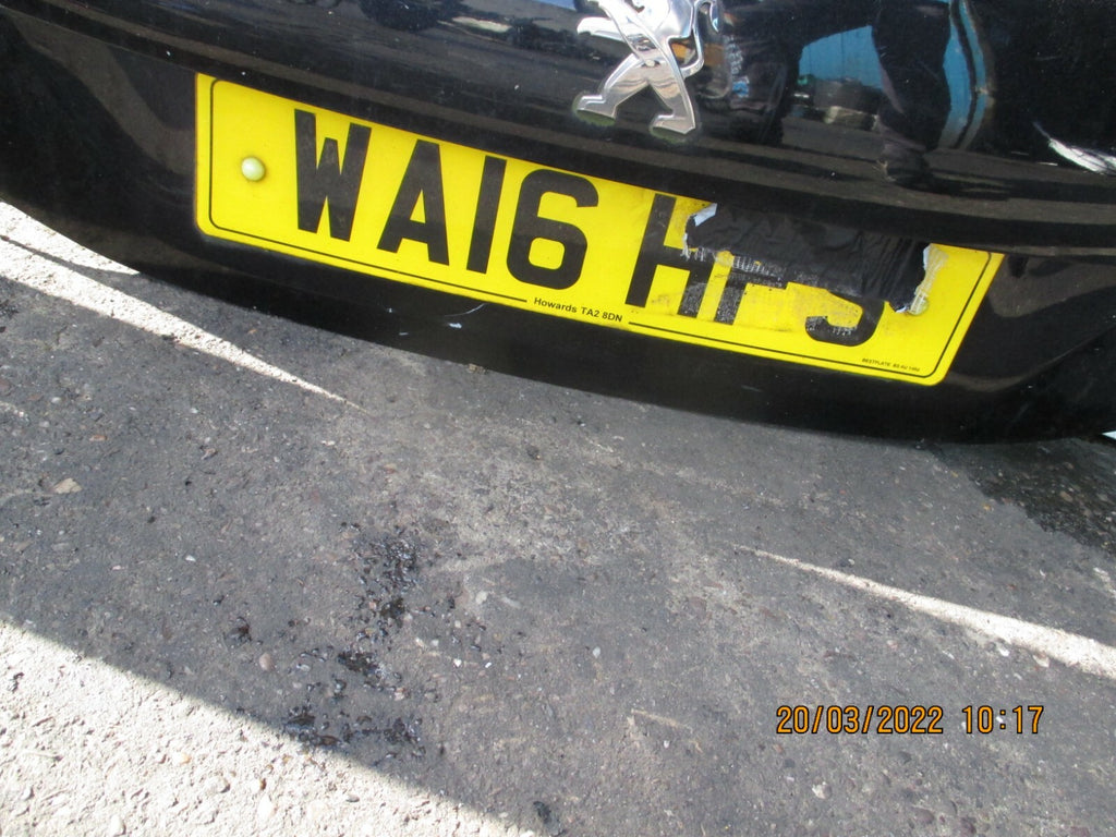 PEUGEOT 208 2016 MK1 REAR COMPLETE TAILGATE BLACK