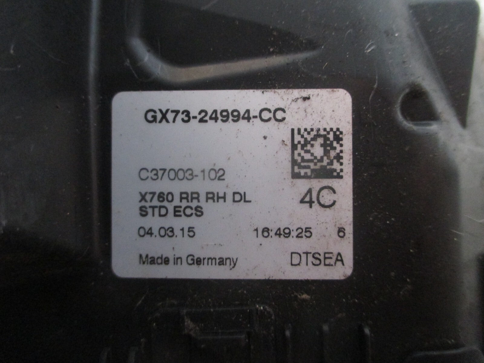 JAGUAR XE 2016 OSR DRIVER SIDE REAR DOOR LOCK GX7324994CC