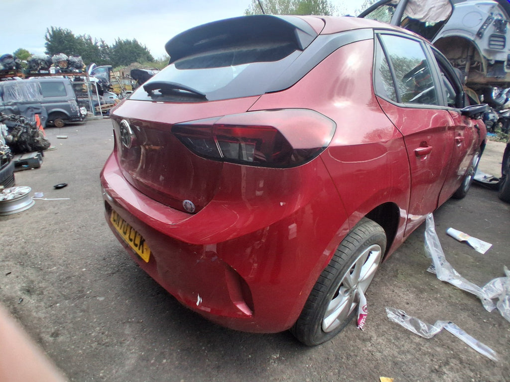 2020 VAUXHALL CORSA F HATCHBACK REAR COMPLETE BUMPER RED
