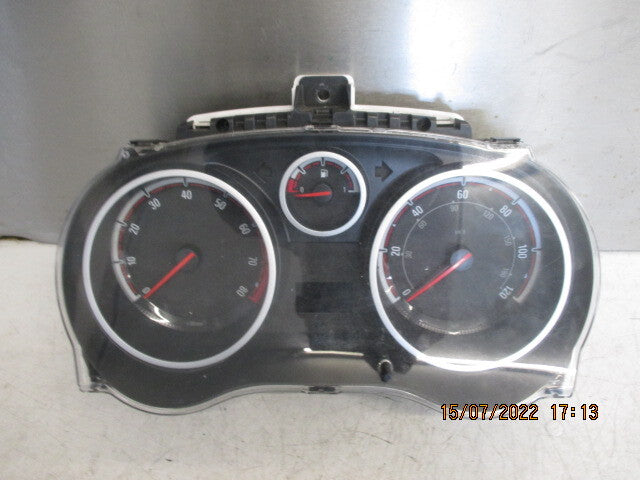 VAUXHALL CORSA D 2013 1.4 PETROL SPEEDO SPEEDOMETER INSTRUMENT CLUSTER 13373015