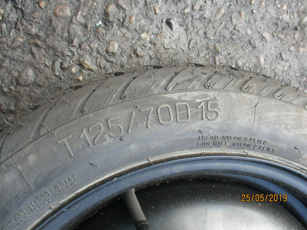 CHEVROLET LACETTI 4 STUD 15 INCH SPACE SAVER WHEEL KUMHO 125/70 R15