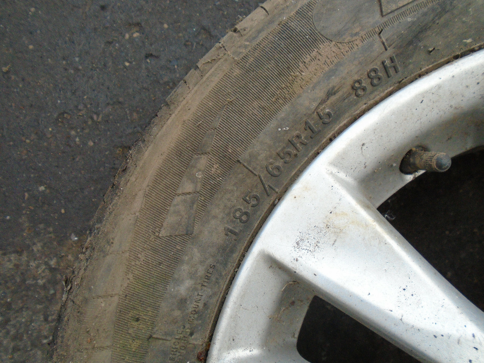 TOYOTA VERSO 2016 15 INCH SINGLE ALLOY WHEEL WITH TYRE 185/65R15 REF 3