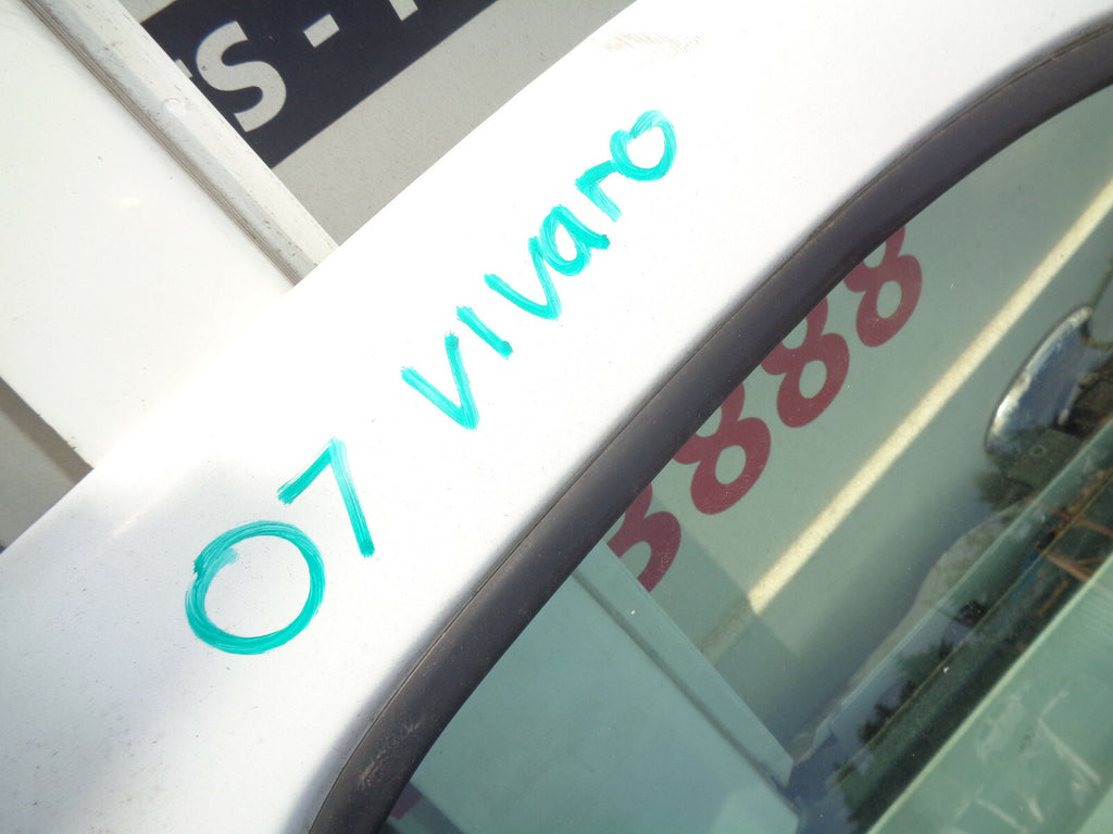 VAUXHALL VIVARO MK1 2007 OS DRIVER SIDE FRONT COMPLETE DOOR WHITE