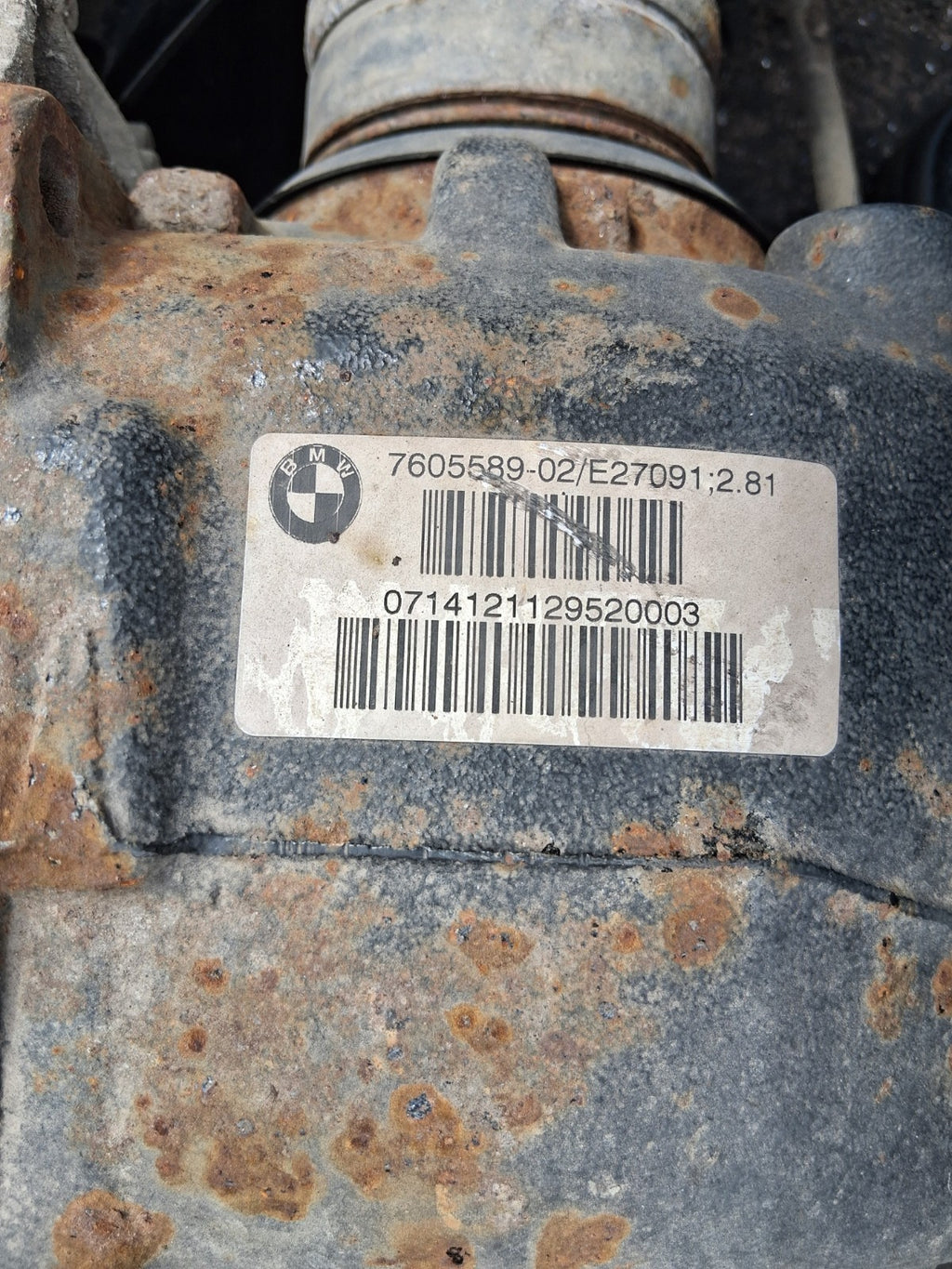 2014 BMW 3 SERIES F31 2.0 DIESEL 6 SPEED DIFF & REAR AXLE 7605589 RATIO 2:81
