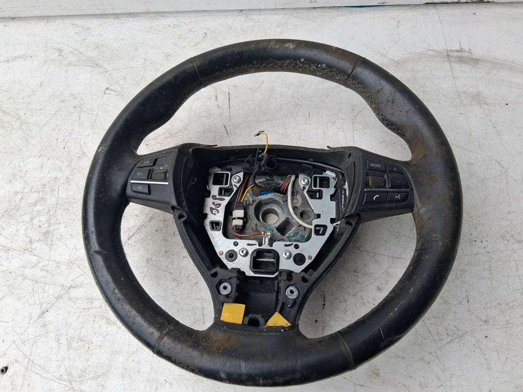 2010 BMW 5 SERIES F10 3 SPOKE MULTIFUNCTION LEATHER STEERING WHEEL
