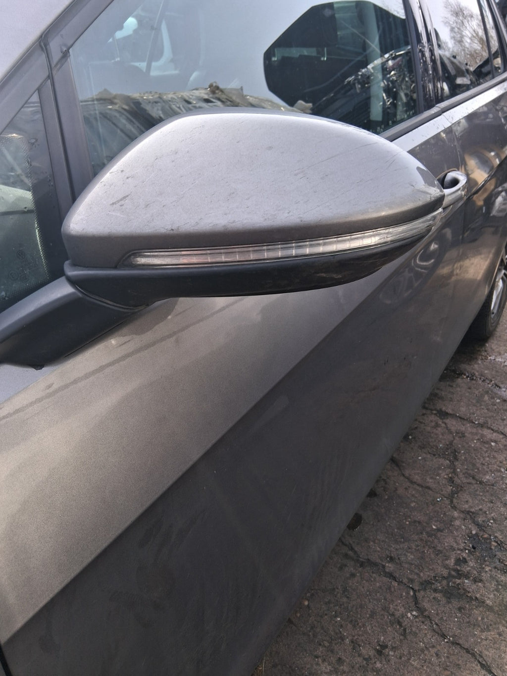 2016 VOLKSWAGEN GOLF MK7 NSF PASSENGER SIDE FRONT LEFT WING MIRROR GREY