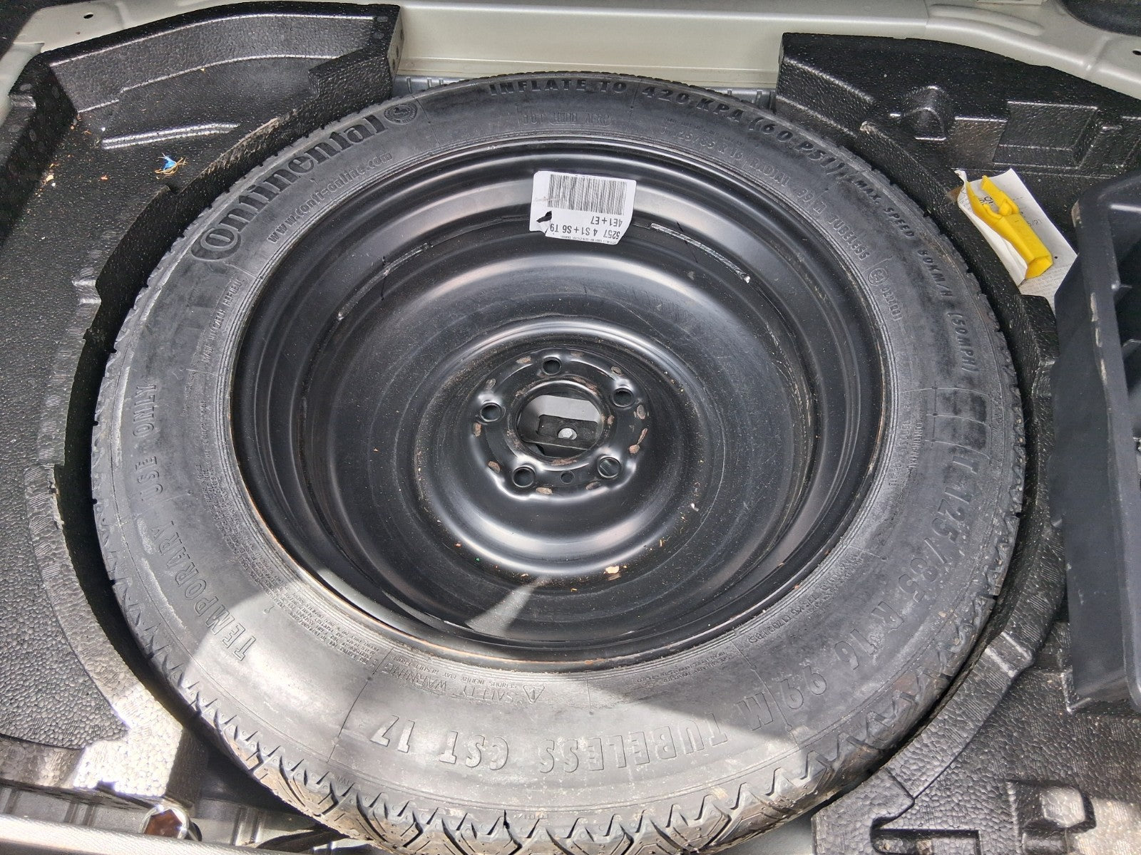 2014 PEUGEOT 308 MK2 16 INCH SPACESAVER WHEEL WITH TYRE T125/85R16