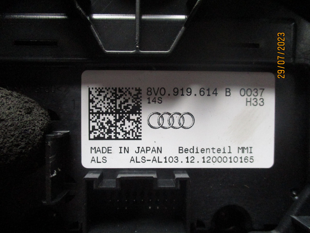 AUDI A3 2013 MULTIMEDIA  PANEL HANDBRAKE SWITCH & TRIM 8V0919614B