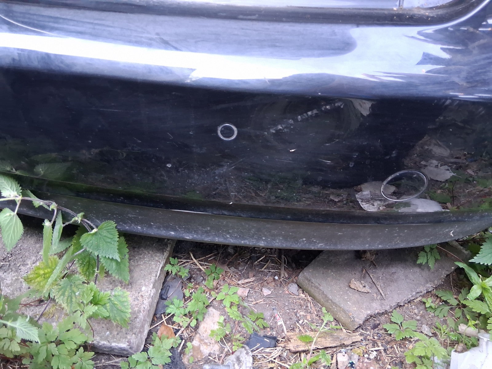 2015 AUDI A5 MK1 HATCHBACK 5 DOOR REAR BUMPER COMPLETE WITH PDC SENSORS BLACK