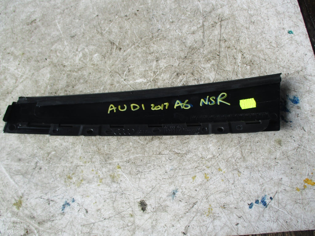 AUDI A6 C7 2017 NSR PASSENGER SIDE REAR DOOR EXTERIOR DOOR PILLAR TRIM 4G0839901
