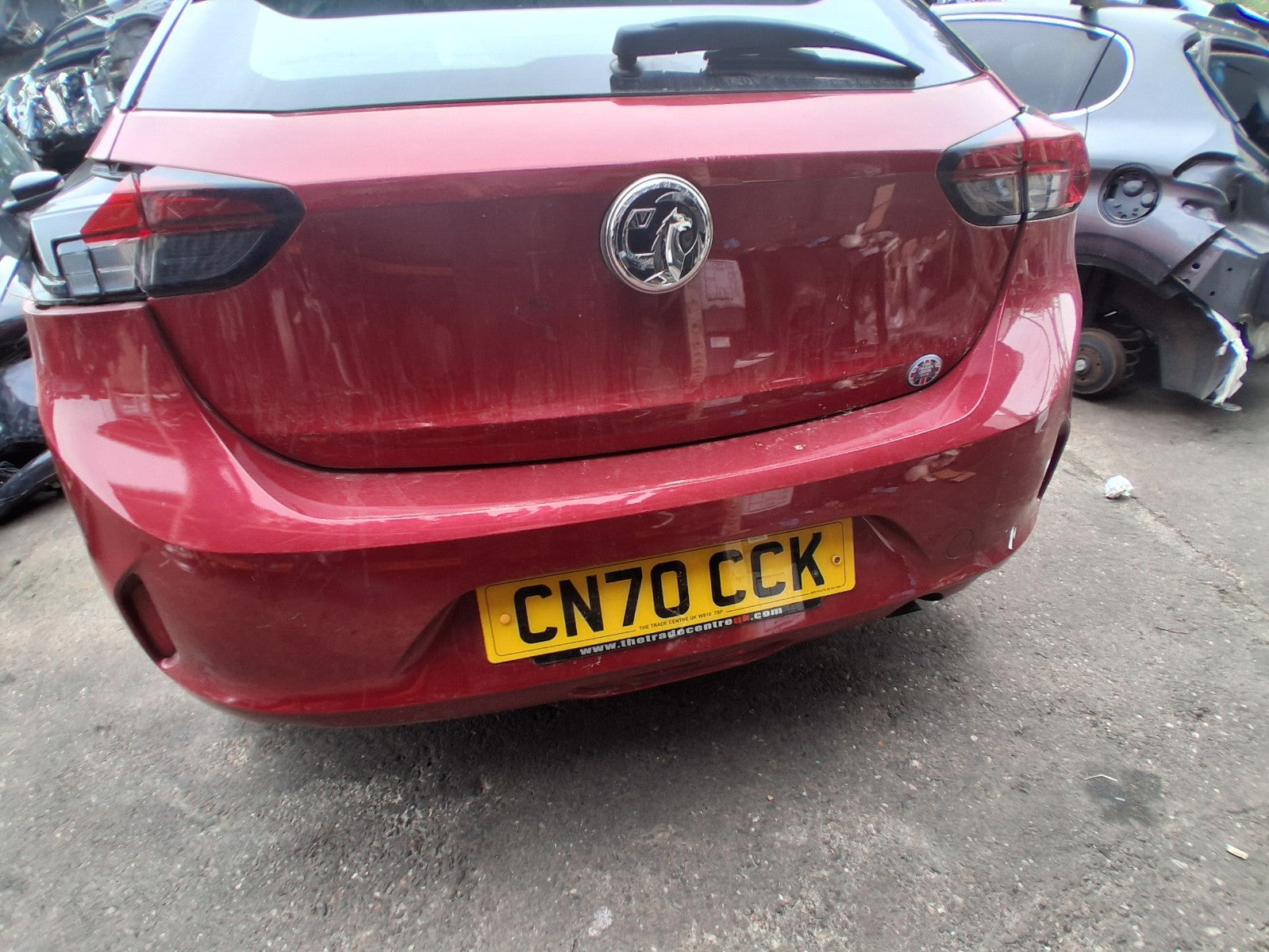 2020 VAUXHALL CORSA F HATCHBACK REAR COMPLETE BUMPER RED
