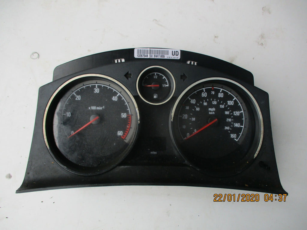 VAUXHALL ASTRA H 1.7 CDTI 100HP 2008 SPEEDO CLOCKS INSTRUMENT CLUSTER 13267548