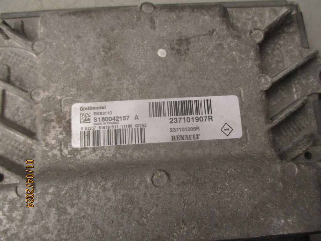2011 RENAULT CLIO 1.2 PETROL ENGINE CONTROL UNIT ECU 237101907R