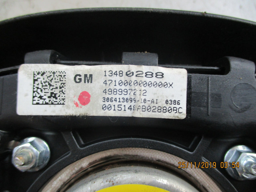 VAUXHALL ASTRA J MK6 2013 STEERING WHEEL AIRBAG SAFETY BAG UNIT 13480288