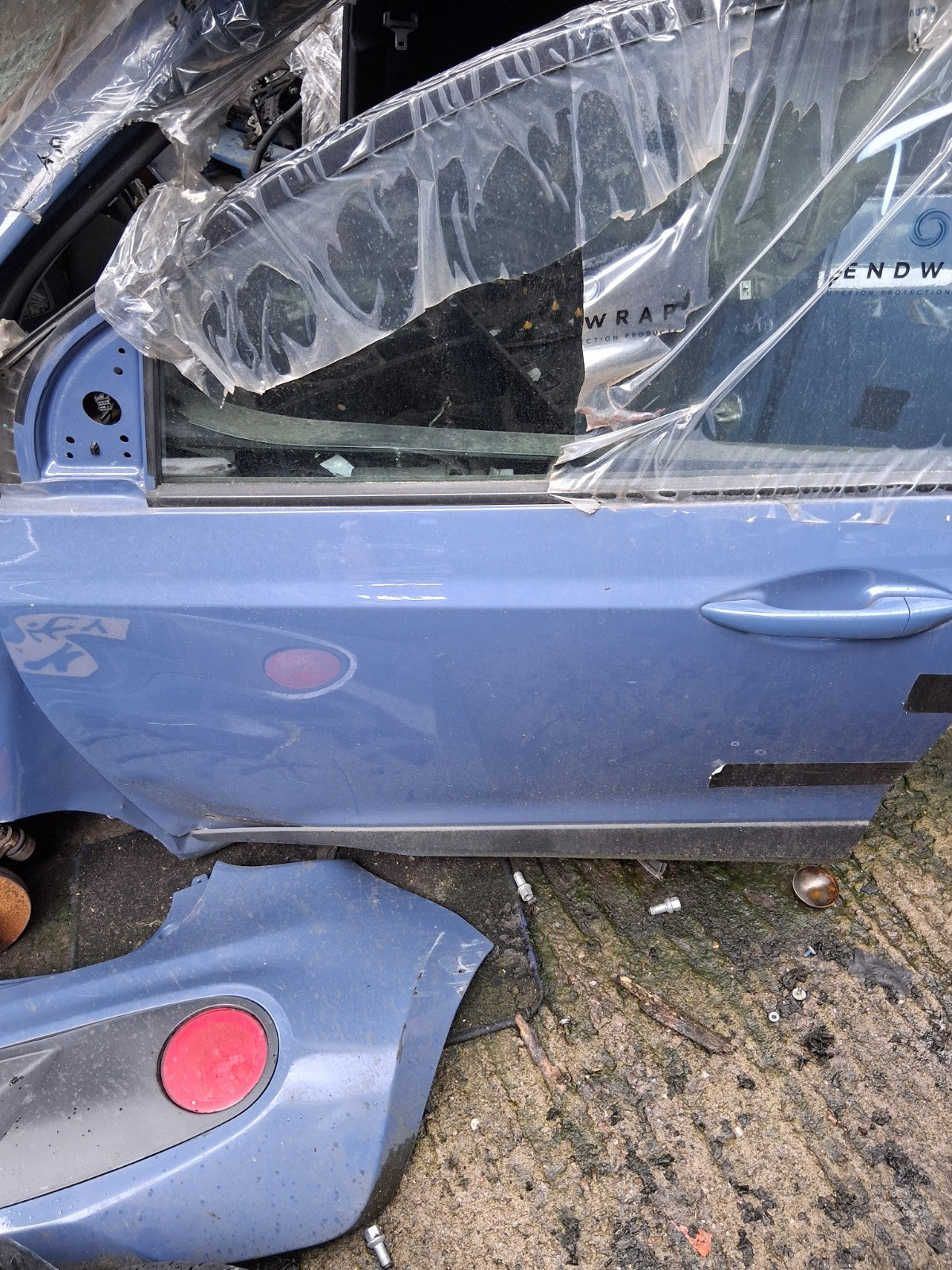 2017 HYUNDAI i10 MK2 NSF PASSENGER SIDE FRONT LEFT BARE DOOR BLUE X3U