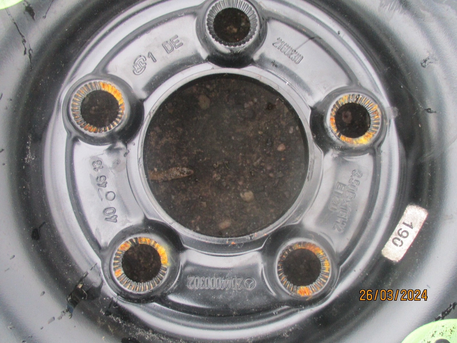 MERCEDES BENZ C CLASS 2014 W204 SPACESAVER WITH JACK SET FOAM T125/90R16