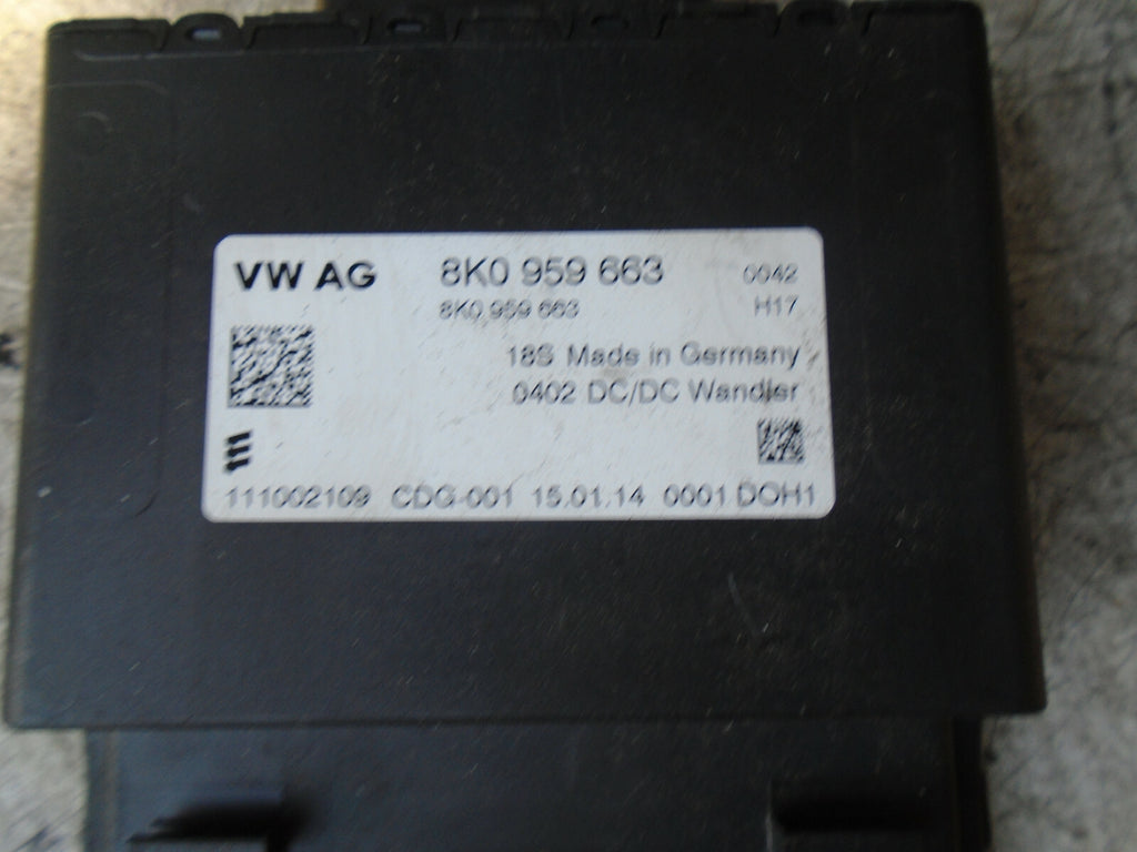 AUDI A1 8X 2015 VOLTAGE CONVERTER STABILISER CONTROL MODULE ECU 8K0959663